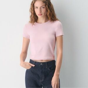 Aritzia villa pink besthug little ribbed tshirt